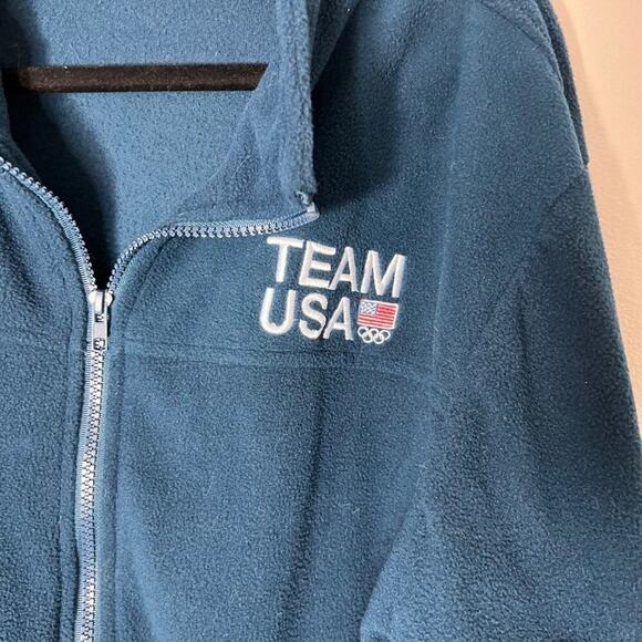 Team USA Blue Men's Full Zip Fleece‎ Sweatshirt Size X Large - Picture 4 of 5
